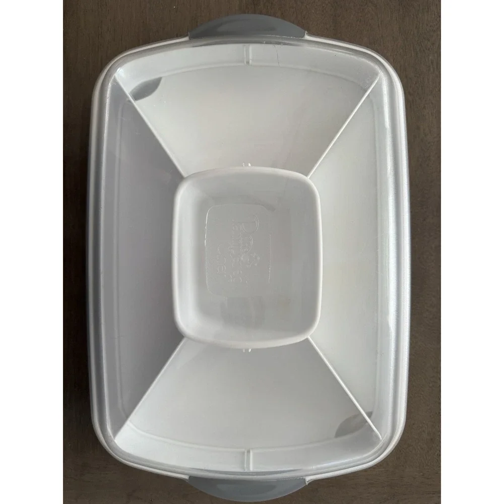 Pampered Chef Chillzanne Rectangle Server with Lid 2781 Deviled Egg /Veggie Tray